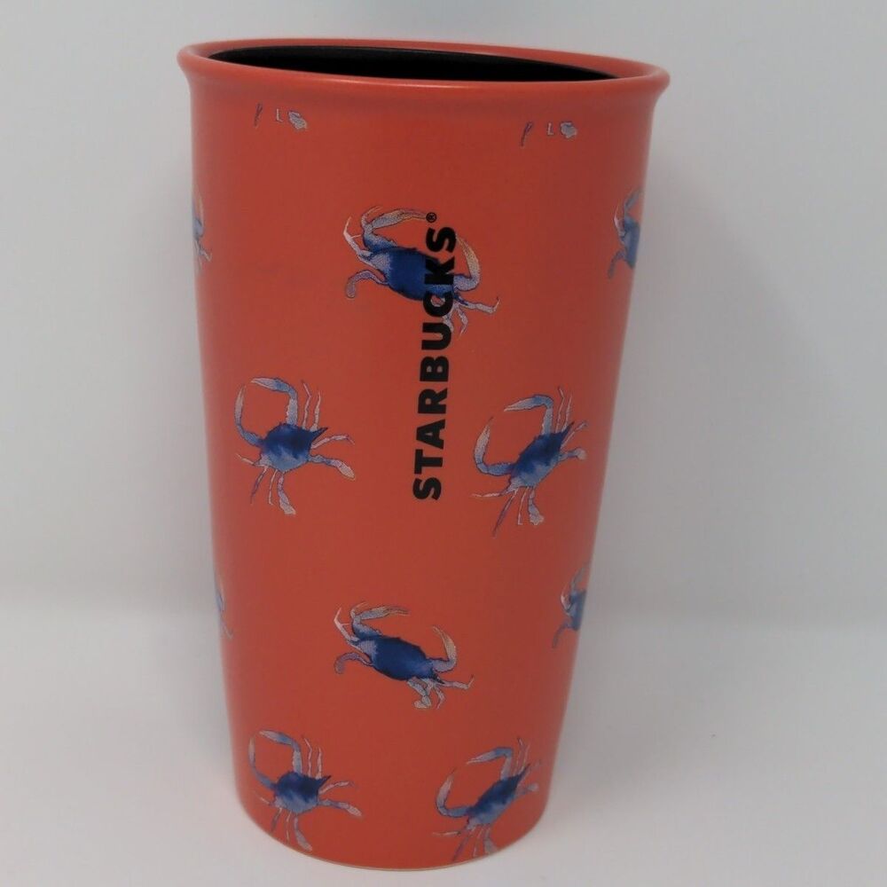 12-Oz Starbucks Collectible Maryland MD Crab Ceramic Coffee Tall Travel Mug Cup - Picture 2 of 7